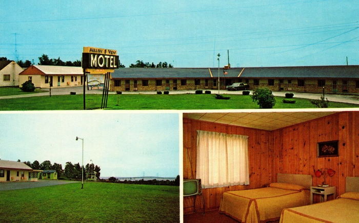 Million Dollar View Motel - Vintage Postcard View